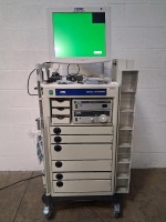 STORZ D.A.V.I. ALA SMART KART ENDOSCOPY CART TO INCLUDE SCB IMAGE 1 HUB , XENON NOVA 175 , & MONITOR