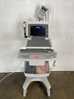 GE MAC5500 HD EKG/ECG MACHINE W LEADS ON ROLLING STAND