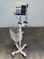 ALARIS 4415 IVAC VITAL CHECK PATIENT MONITOR ON ROLLING STAND