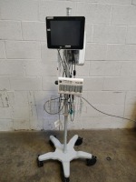 EDWARD LIFESCIENCES EV1000 PATIENT MONITOR ON ROLLING STAND