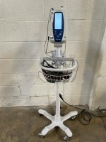 WELCH ALLYN SPOT VITAL SIGNS PATIENT MONITOR ON ROLLING STAND