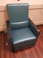 NEMSCHOFF 814-62 BLUE PATIENT ROOM TREATMENT RECLINER