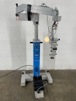 ZEISS UNIVERSAL S3 SURGICAL MICROSCOPE TO INCLUDE DUAL MOUNT BINOCULARS WITH EYEPIECES BOTH (12,5X) & PRESCOTTS FOOT SWITCH ON STAND