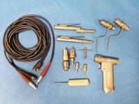 CONMED/LINVATEC/HALL POWER PRO POWERED INSTRUMENT SET TO INCLUDE: PRO 6100 DRILL, 6020-025 HIGH SPEED DRILL, 6021-024 OSCILLATING SAW, PRO 6128 WIRE DRIVER, PRO 6132 PIN DRIVER AND PRO 2038 AO DRILL, 2041 CHUCK AND KEY