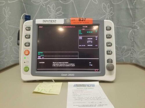 GENERAL ELECTRIC DASH 2500 PATIENT MONITOR