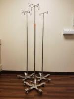 PEDIGO LOT OF 3 FOOT OPERATED IV POLES