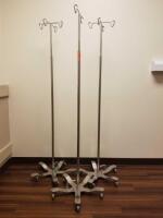 PEDIGO LOT OF 3 FOOT OPERATED IV POLES