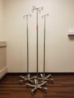 PEDIGO LOT OF 3 FOOT OPERATED IV POLES