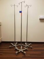 PEDIGO LOT OF 3 FOOT OPERATED IV POLES