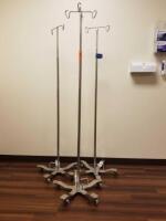 PEDIGO LOT OF 3 FOOT OPERATED IV POLES