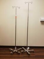 PEDIGO LOT OF 3 FOOT OPERATED IV POLES