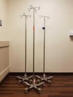 PEDIGO LOT OF 3 FOOT OPERATED IV POLES