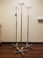 PEDIGO LOT OF 3 FOOT OPERATED IV POLES