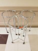 LOT OF 3 HAMPER STANDS