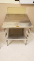 STAINLESS STEEL TABLE WITH SHELF