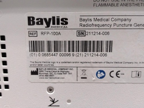 BAYLIS RFP-100A RF GENERATOR