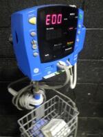 GE DINAMAP CARESCAPE V100 PATIENT MONITOR ON ROLLING STAND