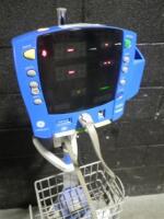 GE DINAMAP CARESCAPE V100 PATIENT MONITOR ON ROLLING STAND