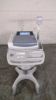 GE MAC 1600 ECG/EKG MACHING ON ROLLING CART