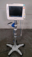 PHILIPS INTELLIVUE MP50 NEONATAL PATIENT MONITOR WITH MULTI-PARAMETER MODULE (M3001A) ON ROLLING STAND