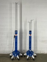 OMNIMED POWER LIFTER II LOT OF 2 ELECTIRONIS IV POLE