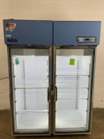 THERMO SCIENTIFIC RGL5004A MOBILE LAB REFRIGERATOR, DOUBLE GLASS DOOR