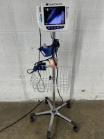 VERATHON 0570-0304 GLIDESCOPE VIDEO MONITOR WITH HANDPIECE (0570-0307) ON ROLLING STAND