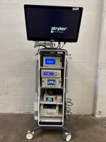 STRYKER ARTHROSCOPY TOWER TO INCLUDE: SDC3 INFORMATION MANAGEMENT SYSTEM, CROSSFIRE 2 INTERGRATED RESECTION AND ENERGY SYSTEM W/ FOOTSWITCH, CROSSFLOW INTEGRATED ARTHROSCOPY PUMP, 1588AIM CAMERA CONSOLE, SDP1000 DIGITAL COLOR PRINTER, 32\\\ 4K SURGICAL D