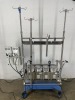 SORIN 4 PUMP HEART/LUNG PERFUSION SYSTEM ON ROLLING STAND W/CONTROLLER - 5