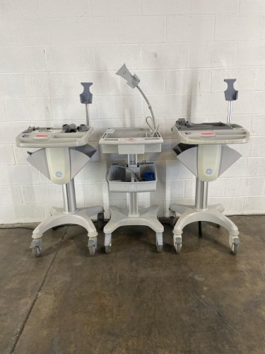LOT OF GE MAC ECG CARTS (QTY 3)