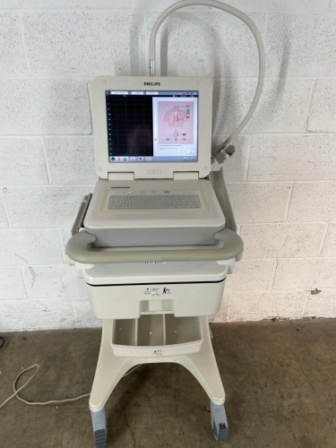 PHILIPS PAGEWRITER TC70 ECG/EKG MACHINE W/ TRANSMITTER ON ROLLING STAND