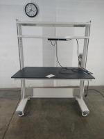 MOBILE WORKSTATION W/ VERTICAL RACK (LIGHT AND OUTLETS)