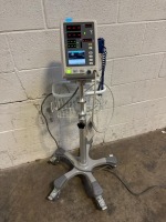 EDAN M3A VITAL SIGNS PATIENT MONITOR ON ROLLING STAND