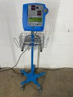 GE DINAMAP PRO 300V2 PATIENT MONITOR ON ROLLING STAND