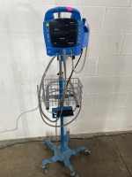 GE DINAMAP PROCARE PATIENT MONITOR ON ROLLING STAND