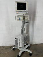 HP VIRIDIA CMS PATIENT MONITOR ON ROLLING STAND