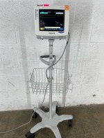 PHILIPS INTELLIVUE MP5 PATIENT MONITOR ON ROLLING STAND