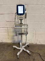 WELCH ALLYN SPOT VITAL SIGNS LXI VITAL SIGNS PATIENT MONITOR ON ROLLING STAND