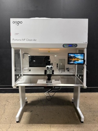 COOPER SURGICAL ORIGIO FORTUNE 1200E RI WITNESS WORKSTATION WF1200E-W5120 TO INCLUDE OLYMPUS SZX10 LAB MICROSCOPE WHSZ10X-H/22 EYEPIECES, ACH 1X OBJECTIVE, U-TV0.5XC-3, OMRON STC-HD133DV HD CAMERA AND MICROSOFT 1866 SURFACE PRO 7 256GB TABLET WITH DELL MO