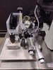 OLYMPUS IX73 LAB MICROSCOPE WITH 5 OBJECTIVES AND EYE PIECES 10X/22, WITH NARUSHIGE, NARISHIGE EQUIPMENT, DELL D15U PC, RI SATURN 5 ACTIVE LASER SYSTEM ON A CLEAN BENCH TABLE - 7