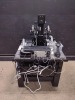 OLYMPUS IX73 LAB MICROSCOPE WITH 5 OBJECTIVES AND EYE PIECES 10X/22, WITH NARUSHIGE, NARISHIGE EQUIPMENT, DELL D15U PC, RI SATURN 5 ACTIVE LASER SYSTEM ON A CLEAN BENCH TABLE - 12