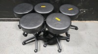 LOT OF (5) MCKESSON BLACK STOOLS