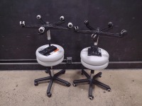 LOT OF (4) RITTER WHITE STOOLS