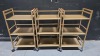 LOT OF (3) AMERIWOOD HOME 3 SHELF METAL ROLLING UTILITY CARTS