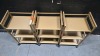 LOT OF (3) AMERIWOOD HOME 3 SHELF METAL ROLLING UTILITY CARTS - 2