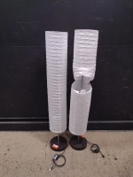 LOT OF (2) PAPER CYLINRICAL FLOOR LAMPS