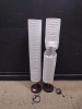LOT OF (2) PAPER CYLINRICAL FLOOR LAMPS