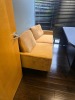 OFFICE ROOM FURNITURE TO INCLUDE: 1 EXECUTIVE DESK W/ HUTCH, 1 TASK CHAIR, 1 SOFA - 2