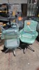 NURSES STATION FURNITURE TO INCLUDE: 3 DESKS, 3 TASK CHAIRS, 1 SOFA CHAIR - 4