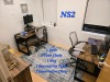 NURSES STATION FURNITURE TO INCLUDE: 2 DESKS, 2 TASK CHAIRS, 1 RUG, 1 DECORATIVE TABLE, 1 DECORATIVE CHAIR